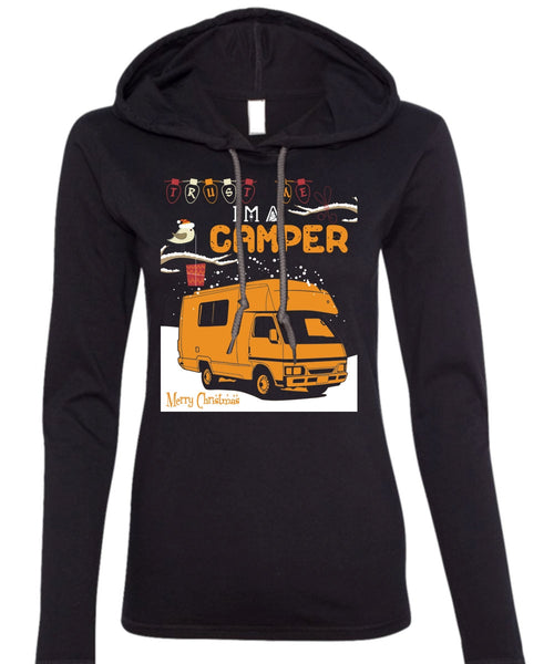 I'm A Camper T Shirt, Merry Christmas T Shirt (Anvil Ladies Ringspun Hooded)