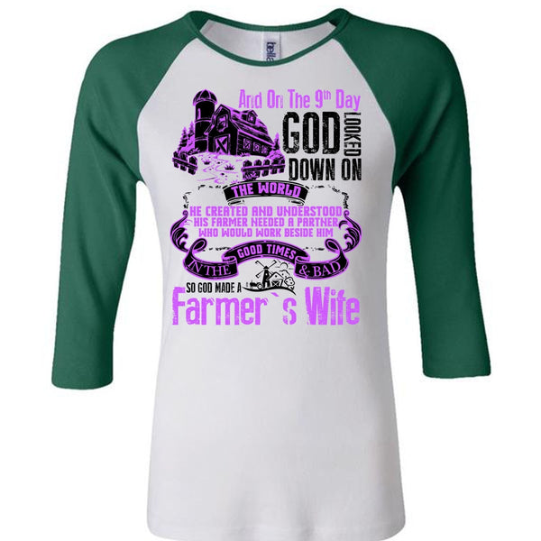 God Made A Farmer's Wife T Shirt, I Love Farming T Shirt, Awesome T-Shirts