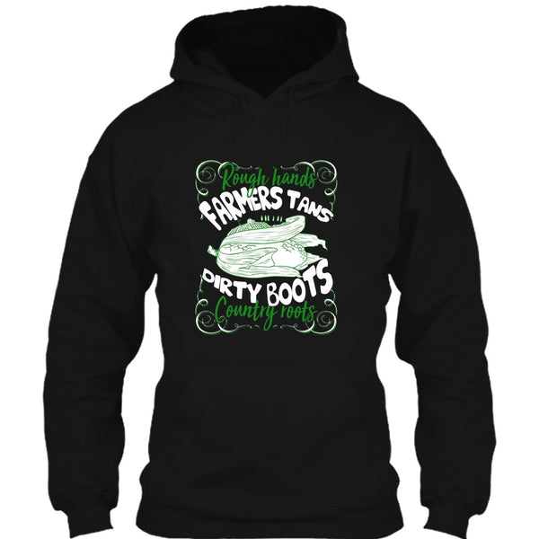 Rough Hands Farmers Tans T Shirt, Dirty Boots Country Roots T Shirt