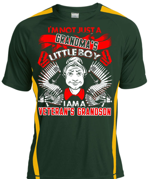 I Am A Veteran's Grandson T Shirt, Grandma's Little Boy T Shirt, Cool Shirt