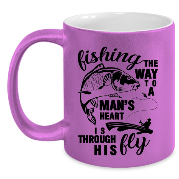 The Way To A Man's Heart Coffee Mug, Fishing Accent Mug