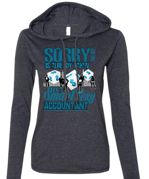 Smart Accountant T Shirt, Being An Accountant T Shirt (Anvil Ladies Ringspun Hooded)