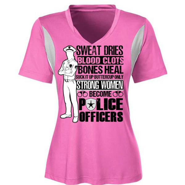 Strong Women Become Police Officers T Shirt, I Love Police T Shirt, Awesome T-Shirts