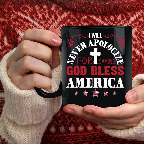 God Bless America Coffee Mug, Cool Gift For American Coffee Cup