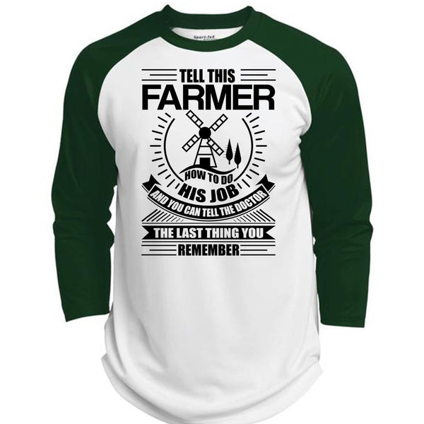 Tell This Farmer How To Do His Job T Shirt, I Love Farming T Shirt, Awesome T-Shirts  (Polyester Game Baseball Jersey)