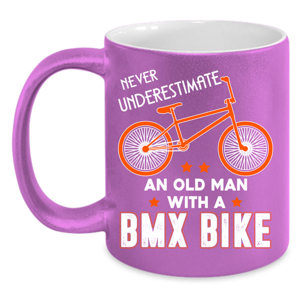 An Old Man With A BMX Bike Coffee Mug, Funny Grandpa Coffee Cup