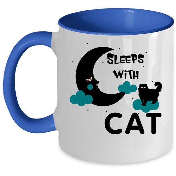 Sleep With Cat Mug, Cool Gift For Cat Lover Cup
