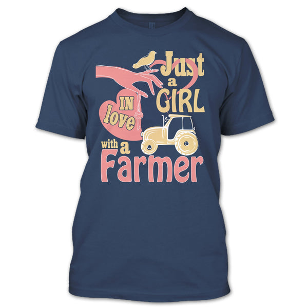 Just A Girl T Shirt, In Love With A Farmer T Shirt