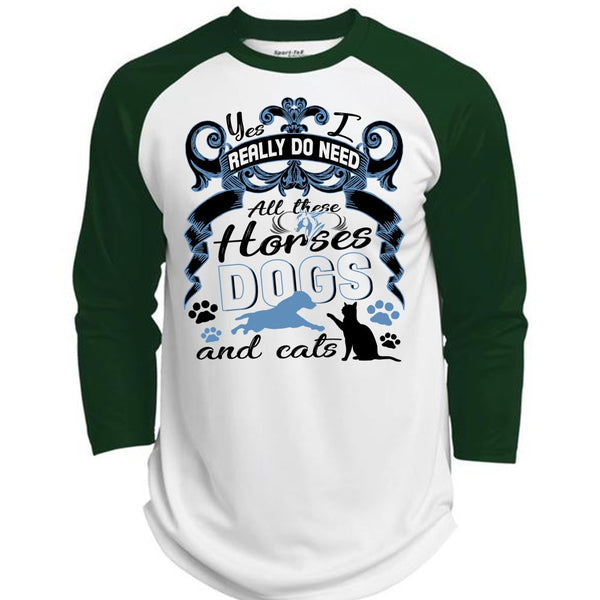 All These Horses Dogs And Cats T Shirt, I Love Equestrian T Shirt, Awesome T-Shirts  (Polyester Game Baseball Jersey)