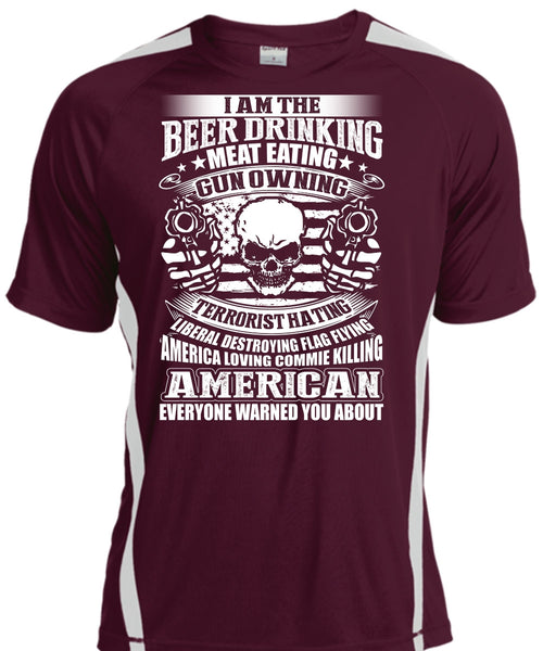 Meat Eating Gun Owning T Shirt, American T Shirt, Cool Shirt
