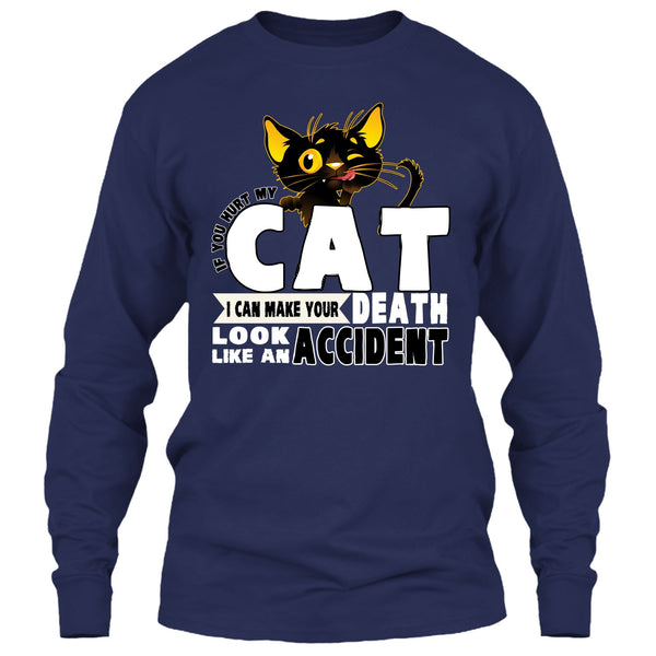 If You Hurt My Cat T Shirt, Coolest Cat Lover T Shirt