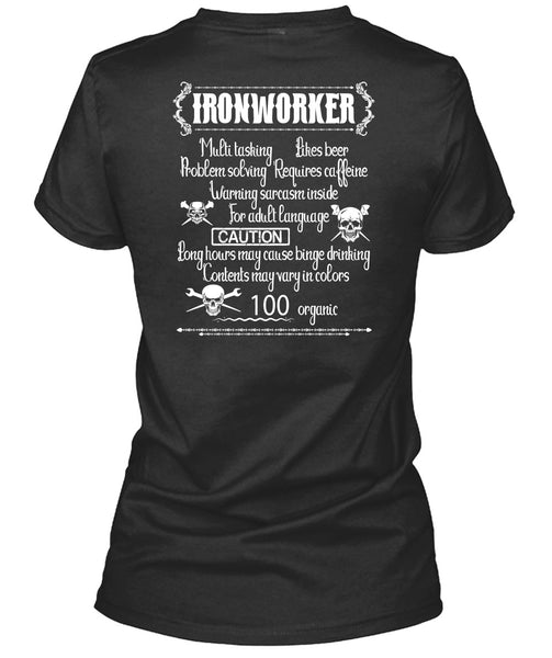 Ironworker Multitasking T Shirt, Likes Beer T Shirt