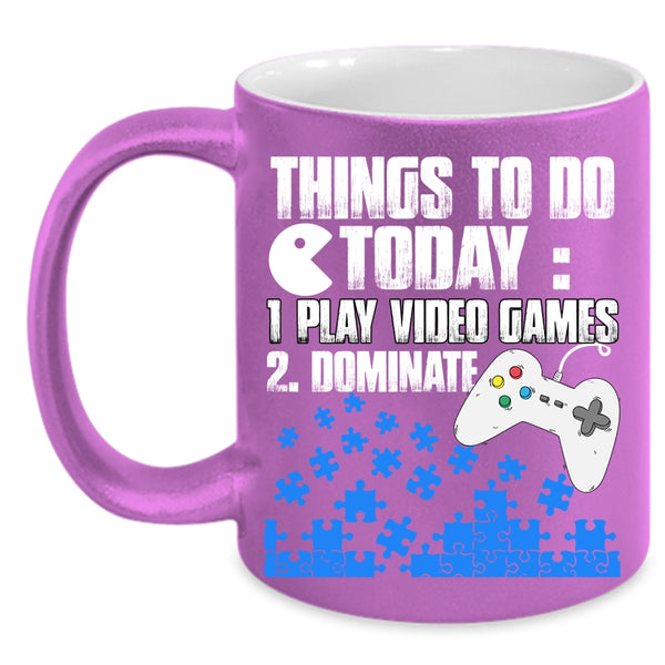 Things To Do Today Coffee Mug, Play Video Games Coffee Cup