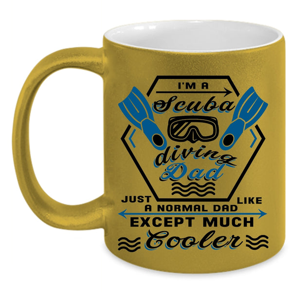 Awesome Dad Coffee Mug, I'm A Scuba Diving Dad Accent Mug