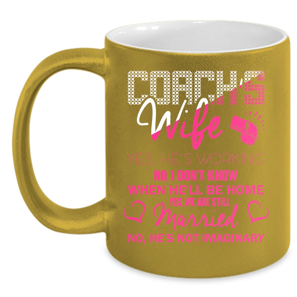 Coach's Wife Coffee Mug, Cute Gift For My Wife Coffee Cup