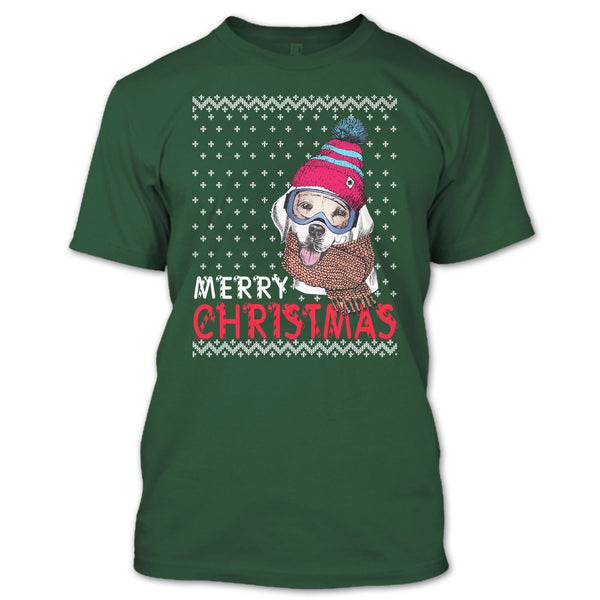 Dog Merry Christmas T Shirt, Coolest Dog Lover T Shirt