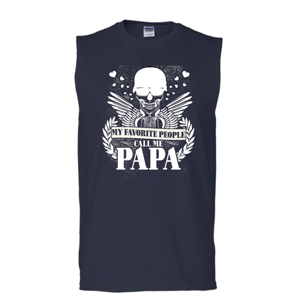 My Favorite People T Shirt, Call Me Papa Tank Top (Men's Cotton Sleeveless)