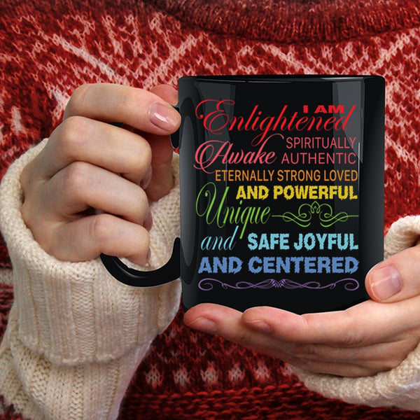 I Am Enlightened Spiritually Coffee Mug, Funny Yoga Coffee Cup