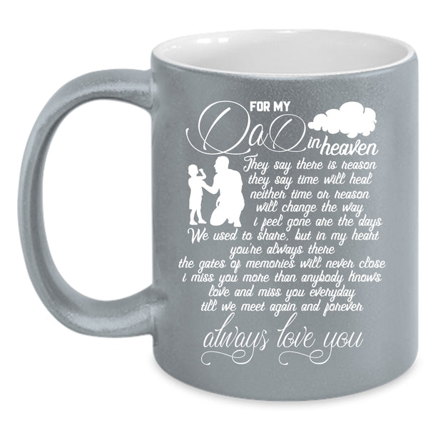 For My Dad In Heaven Coffee Mug, Cool Gift For My Children Coffee Cup