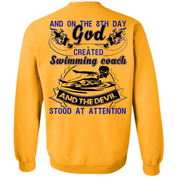 I Love Swimming T Shirt, God Created Swimming Coach Sweatshirt