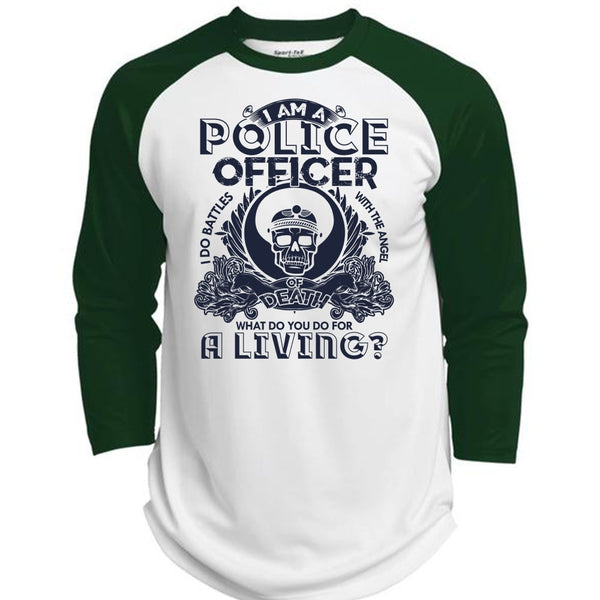 I Am A Police Officer T Shirt, I Love Police T Shirt, Awesome T-Shirts  (Polyester Game Baseball Jersey)