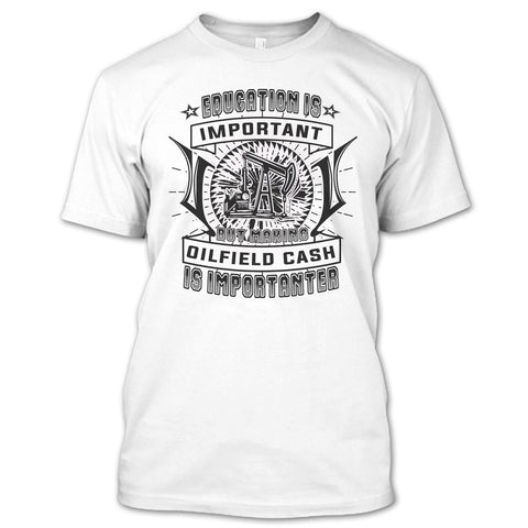 A black t-shirt with the shopify logo