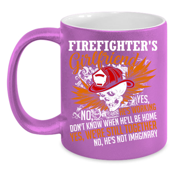 Firefighter's Girlfriend Coffee Mug, Cool Couple Coffee Cup