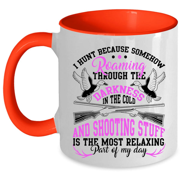 Funny Turkey Hunting Coffee Mug, I Hunt Accent Mug