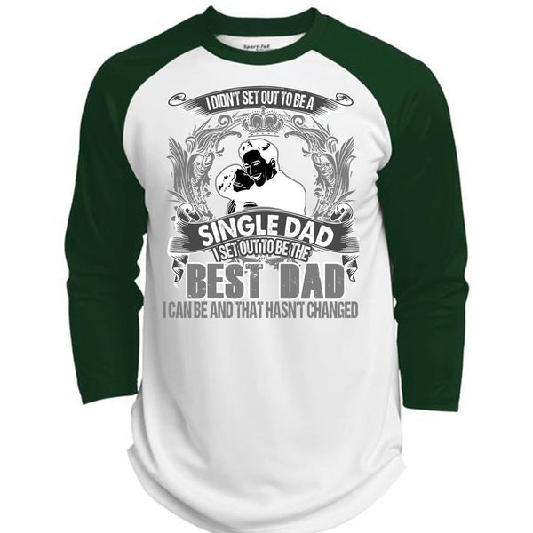 I Set Out To Be The Best Dad T Shirt, I Love Dad T Shirt, Awesome T-Shirts  (Polyester Game Baseball Jersey)