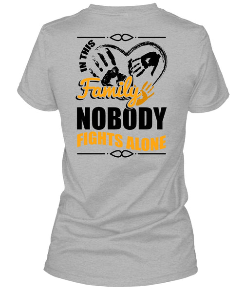 In This Family Nobody Fights Alone T Shirt, I Love Mom T Shirt