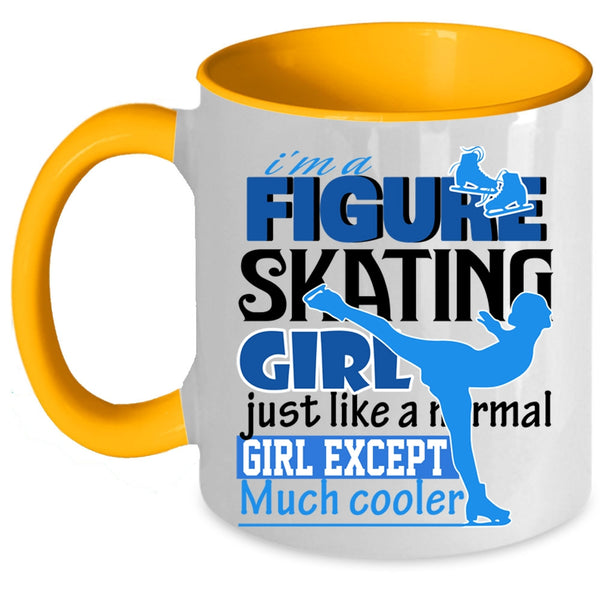 Beautiful Girls Coffee Mug, I'm A Figure Skating Girl Accent Mug