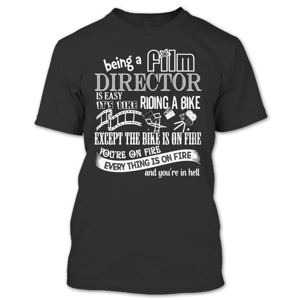 A black t-shirt with the shopify logo