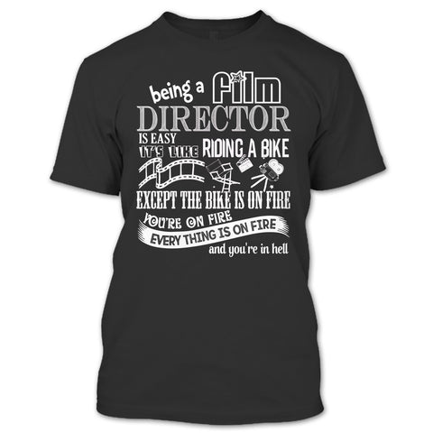 A black t-shirt with the shopify logo