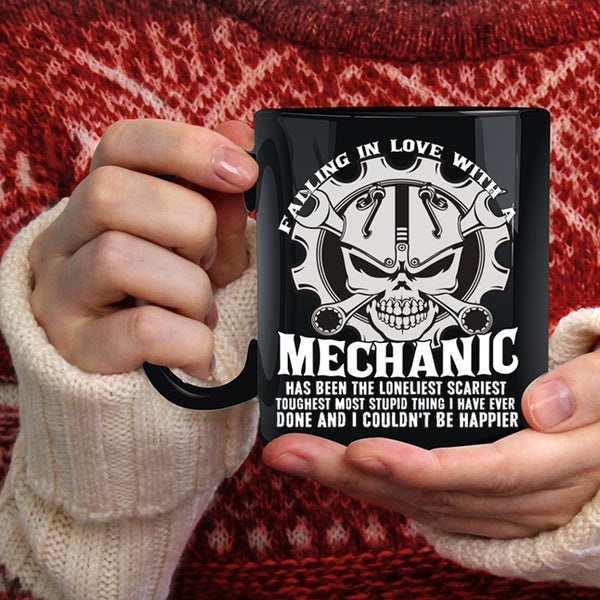 Falling Love With A Mechanic Coffee Mug, I Love Mechanic Coffee Cup