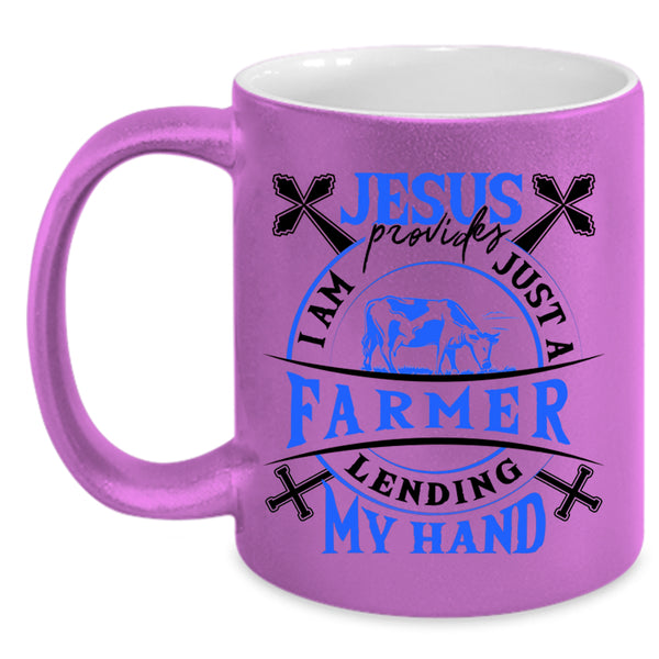 Funny Gift For Farmer Coffee Mug, I Am Just A Farmer Accent Mug