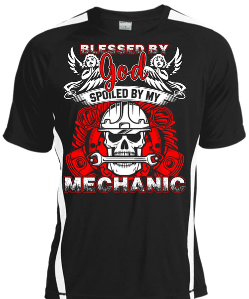 A black t-shirt with the shopify logo