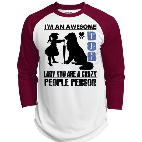 I'm An Awesome Dog Lady T Shirt, I Love My Dog T Shirt, Awesome T-Shirts  (Polyester Game Baseball Jersey)
