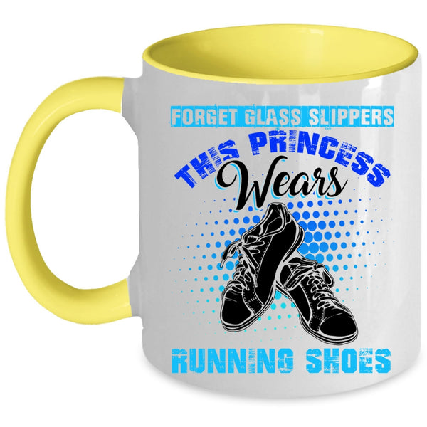 Cute Girls Coffee Mug, This Princess Wears Running Shoes Accent Mug