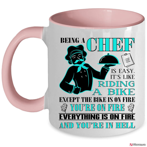 Being A Chef Cup, It's Like Riding A Bike Mug, Cool Chef Cup