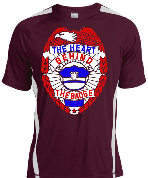 The Heart Behind The Badge T Shirt, Being A Police T Shirt, Cool Shirt