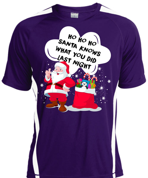 Santa Knows What You Did Last Night T Shirt, I Love Christmas T Shirt, Cool Shirt