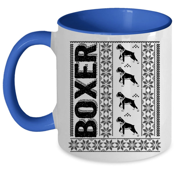 Christmas Gift For Daughter Coffee Mug, Cute Boxer Accent Mug