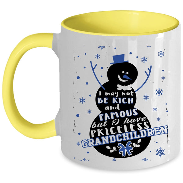 Christmas Gift For Grandparent Coffee Mug, I Have Priceless Grandchildren Accent Mug