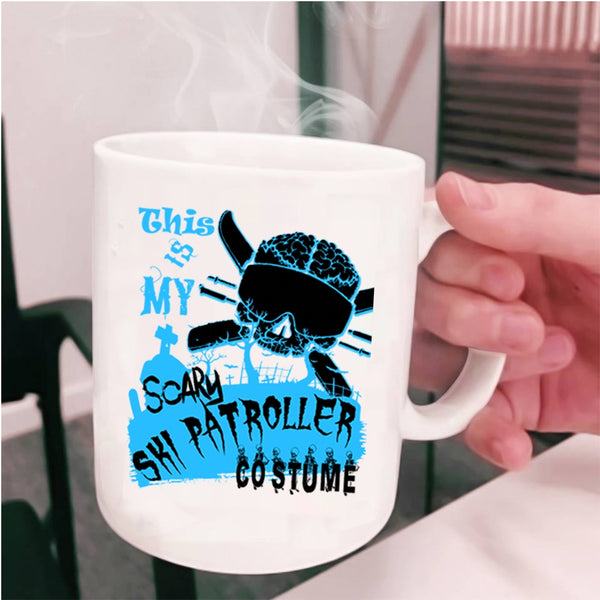 Halloween Coffee Mug, This is My Scary Ski Patroller Costume Cup