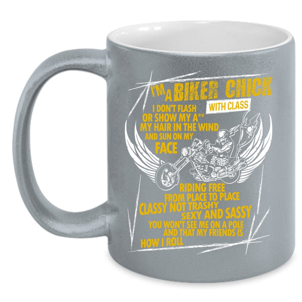 I'm A Biker Chick Coffee Mug, Cool Bikers Coffee Cup