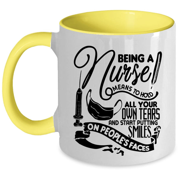 Funny Gift For Nurses Coffee Mug, Being A Nurse Accent Mug