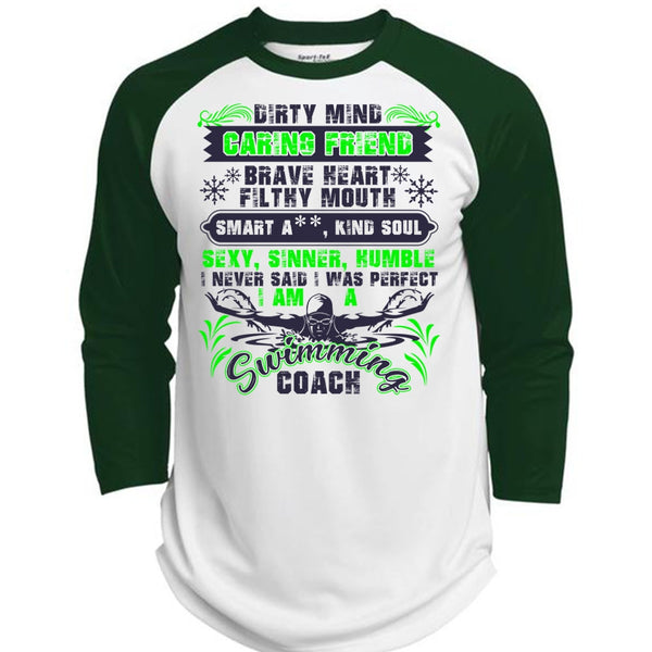 I Am A Swimming Coach T Shirt, I Love Swimming T Shirt, Awesome T-Shirts  (Polyester Game Baseball Jersey)