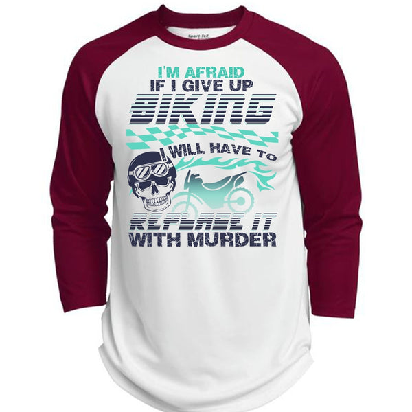 I Give Up Biking T Shirt, I Love Biking T Shirt, Awesome T-Shirts  (Polyester Game Baseball Jersey)