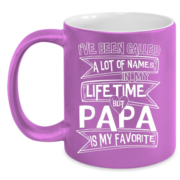 Papa Is My Favorite Name Coffee Mug, Cute Papa Coffee Cup
