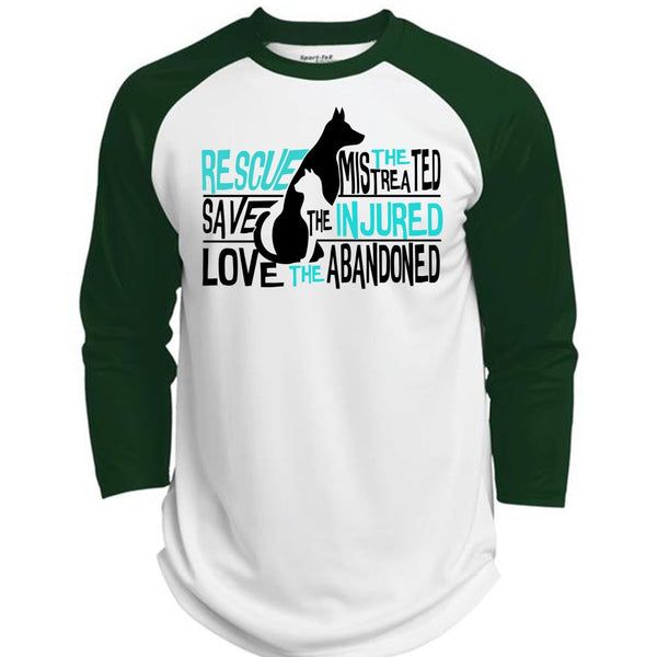 Rescue The Mistreated Save T Shirt, I Love Dog T Shirt, Awesome T-Shirts  (Polyester Game Baseball Jersey)